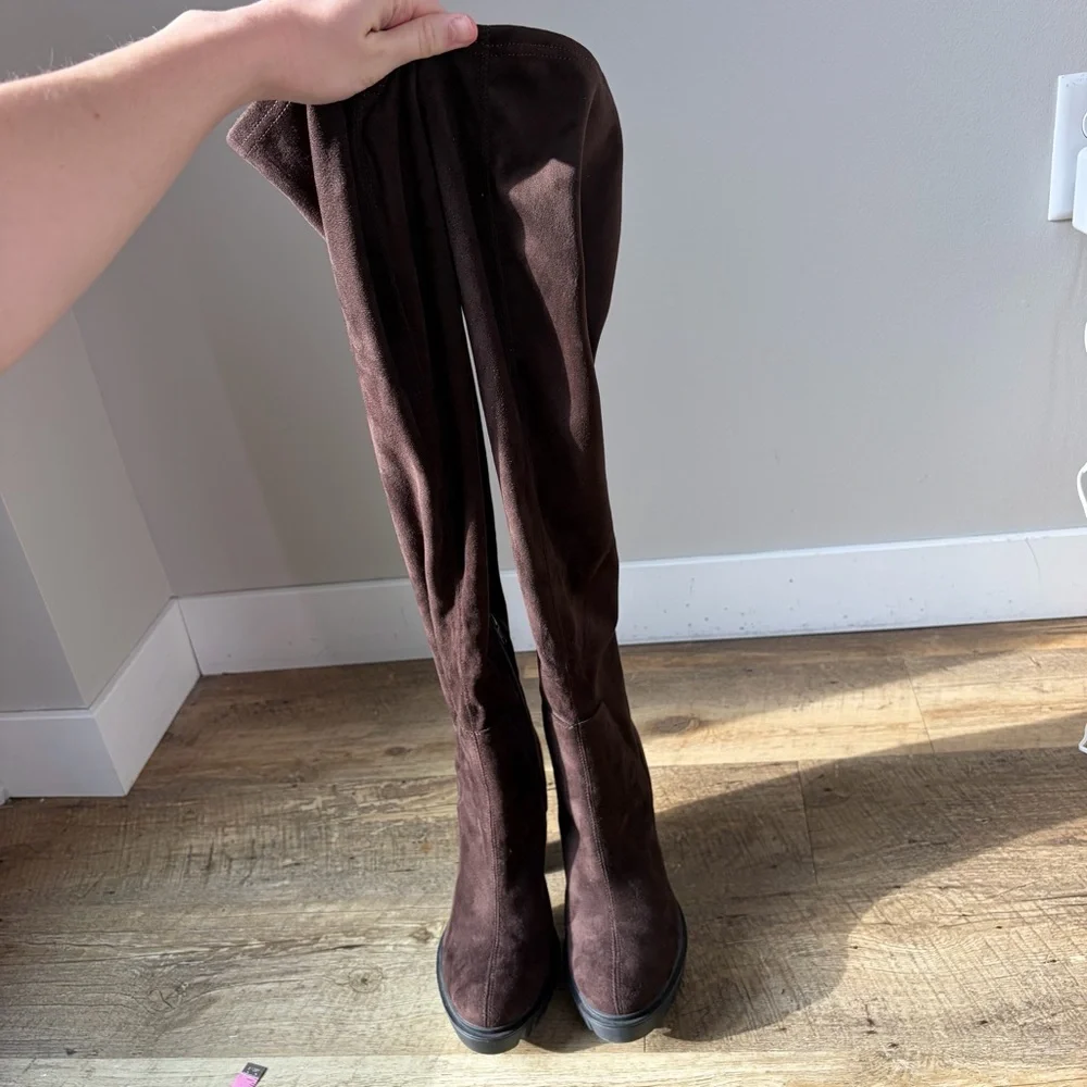 Frankie Segal Brown Over The Knee Boots